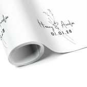 Personalized Minimalist Wedding Wrapping Paper ラッピングペーパー (ロールコーナー)