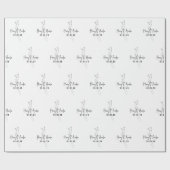 Personalized Minimalist Wedding Wrapping Paper ラッピングペーパー (フラット)