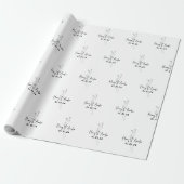 Personalized Minimalist Wedding Wrapping Paper ラッピングペーパー (アンロールド)