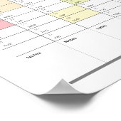 Personalized Minimalist Yearly Planner Poster ポスター (角)