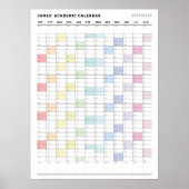 Personalized Minimalist Yearly Planner Poster ポスター (正面)