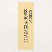 Personalized Minimalist Yoga Mat with Cute Name ヨガマット (正面)