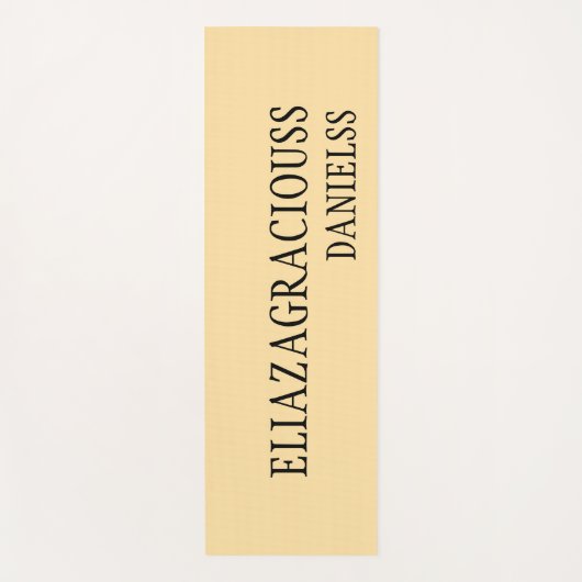 Personalized Minimalist Yoga Mat with Cute Name ヨガマット (正面)