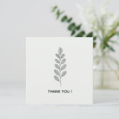 Personalized Mint Green Botanical Wedding Invitati サンキューカード (スタンド正面)