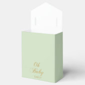 Personalized Mint Green Favor Box with Gold Script フェイバーボックス (オープン)