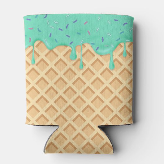 Personalized Mint Ice Cream Drip 缶クーラー (裏面)