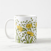 Personalized Miss Bren Floral コーヒーマグカップ (左)