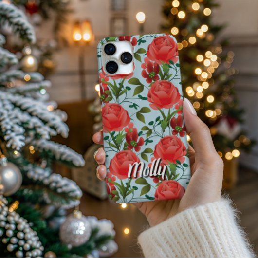 Personalized Miss Molly Trailing Rose Phone Case iPhoneケース