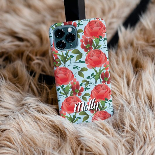 Personalized Miss Molly Trailing Rose Phone Case iPhoneケース