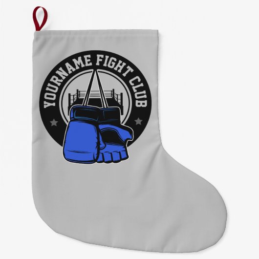 Personalized MMA Mixed Martial Arts Fight Club ラージクリスマスストッキング (正面)