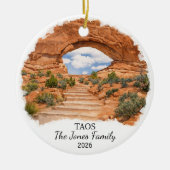 Personalized Moab Ornament, Custom Utah State セラミックオーナメント (正面)