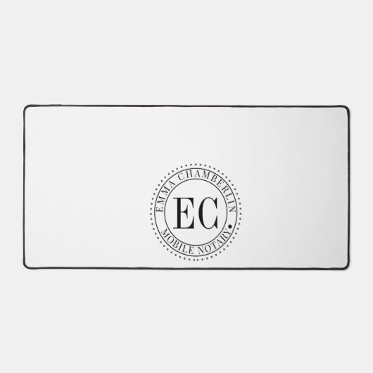 Personalized Mobile Notary Public Seal Logo デスクマット (正面)