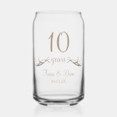 Personalized Modern 10th Anniversary Keepsake Gift ガラス缶 (正面)