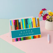 Personalized Modern Abstract Art Birthday Postcard ポストカード