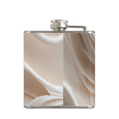 Personalized Modern Abstract Cream Swirl フラスク (裏面)