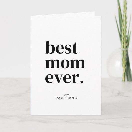 Personalized Modern Best Mom Ever  カード (正面)