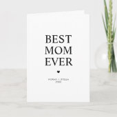 Personalized Modern Best Mom Ever  カード (正面)