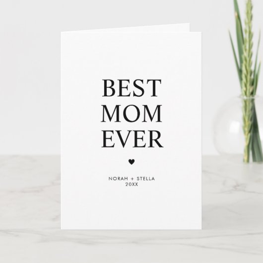 Personalized Modern Best Mom Ever  カード (正面)