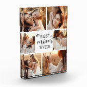 Personalized Modern Best Mom Ever Photo Collage フォトブロック (左)