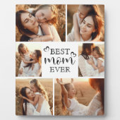 Personalized Modern Best Mom Ever Photo Collage フォトプラーク (正面)
