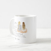 Personalized Modern Bff Friendship Gift コーヒーマグカップ (正面左)
