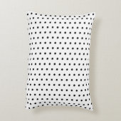 Personalized Modern Black and White Polka Dot  アクセントクッション (裏面(縦))