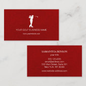 Personalized Modern Black Professional Golf Busine 名刺 (正面/裏面)