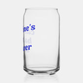 Personalized Modern Blue Retro Favor Baby Shower  ガラス缶 (左)