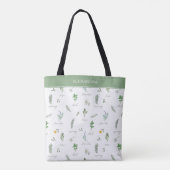 Personalized Modern Botanical Tote Bag トートバッグ (裏面)