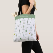 Personalized Modern Botanical Tote Bag トートバッグ (クローズアップ)