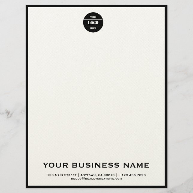 Personalized Modern Business Logo Letterhead  レターヘッド (正面)