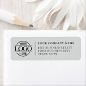 Personalized Modern Business Logo Return Address ラベル (インサイチュ)