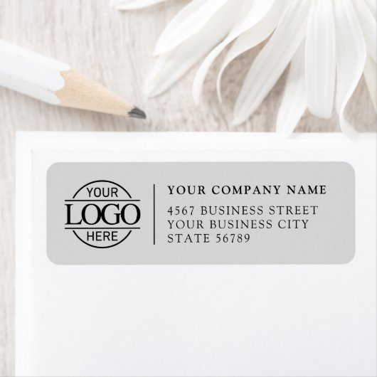 Personalized Modern Business Logo Return Address ラベル (インサイチュ)