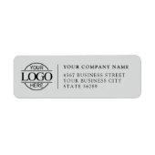 Personalized Modern Business Logo Return Address ラベル (正面)