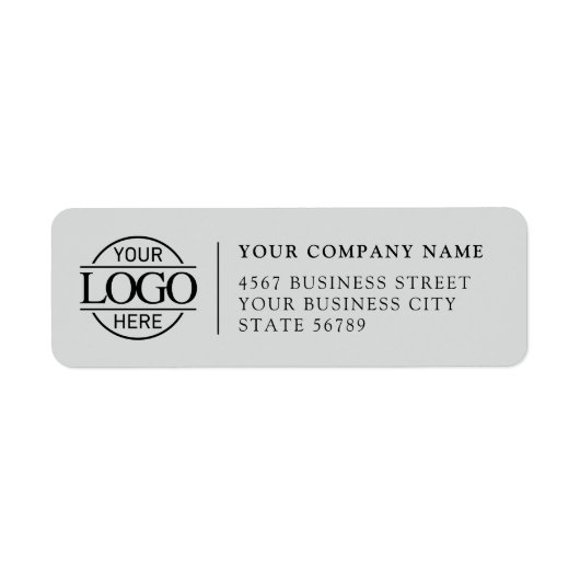 Personalized Modern Business Logo Return Address ラベル (正面)