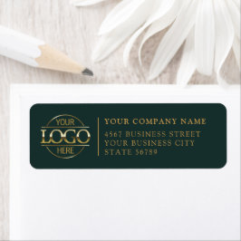 Personalized Modern Business Logo Return Address ラベル