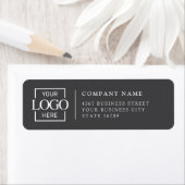 Personalized Modern Business Logo Return Address ラベル (インサイチュ)