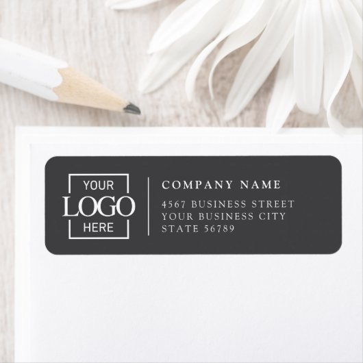 Personalized Modern Business Logo Return Address ラベル (インサイチュ)