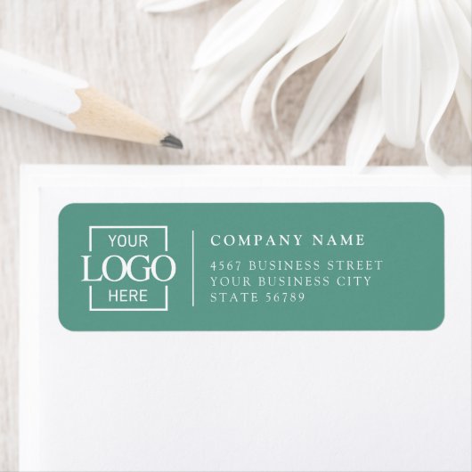 Personalized Modern Business Logo Return Address ラベル (インサイチュ)