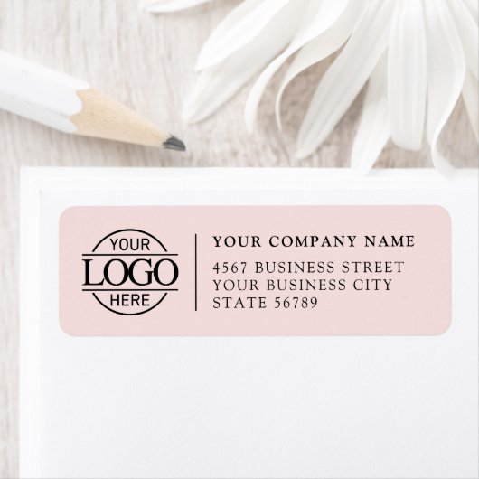 Personalized Modern Business Logo Return Address ラベル (インサイチュ)