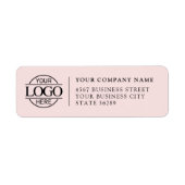 Personalized Modern Business Logo Return Address ラベル (正面)