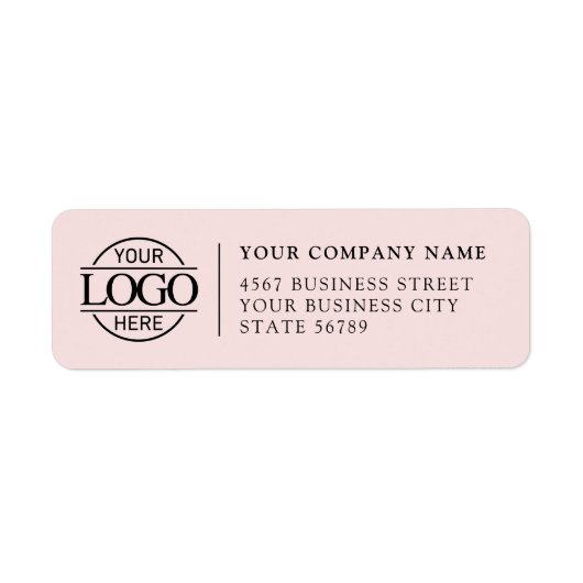 Personalized Modern Business Logo Return Address ラベル (正面)