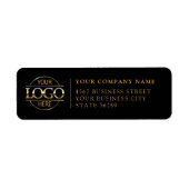 Personalized Modern Business Logo Return Address ラベル (正面)