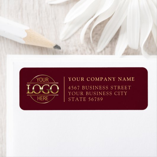 Personalized Modern Business Logo Return Address ラベル (インサイチュ)
