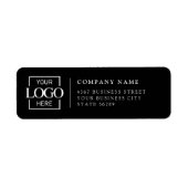 Personalized Modern Business Logo Return Address ラベル (正面)