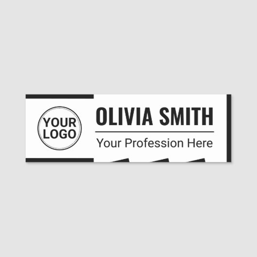 Personalized Modern Business Name Tag 名札 (正面)