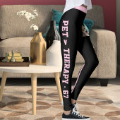 Personalized Modern Cat Mom Pink Black 67TH Womens レギンス