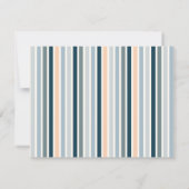 Personalized Modern Christian Striped Cross ノートカード (裏面)