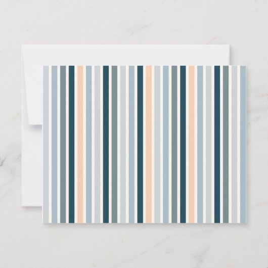 Personalized Modern Christian Striped Cross ノートカード (裏面)