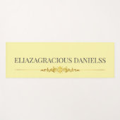 Personalized Modern Classic Cream Black with Name  ヨガマット (正面(横))